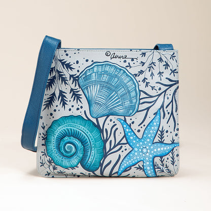 Hand-Painted Sweet Sea Treasure Crossbody Bag