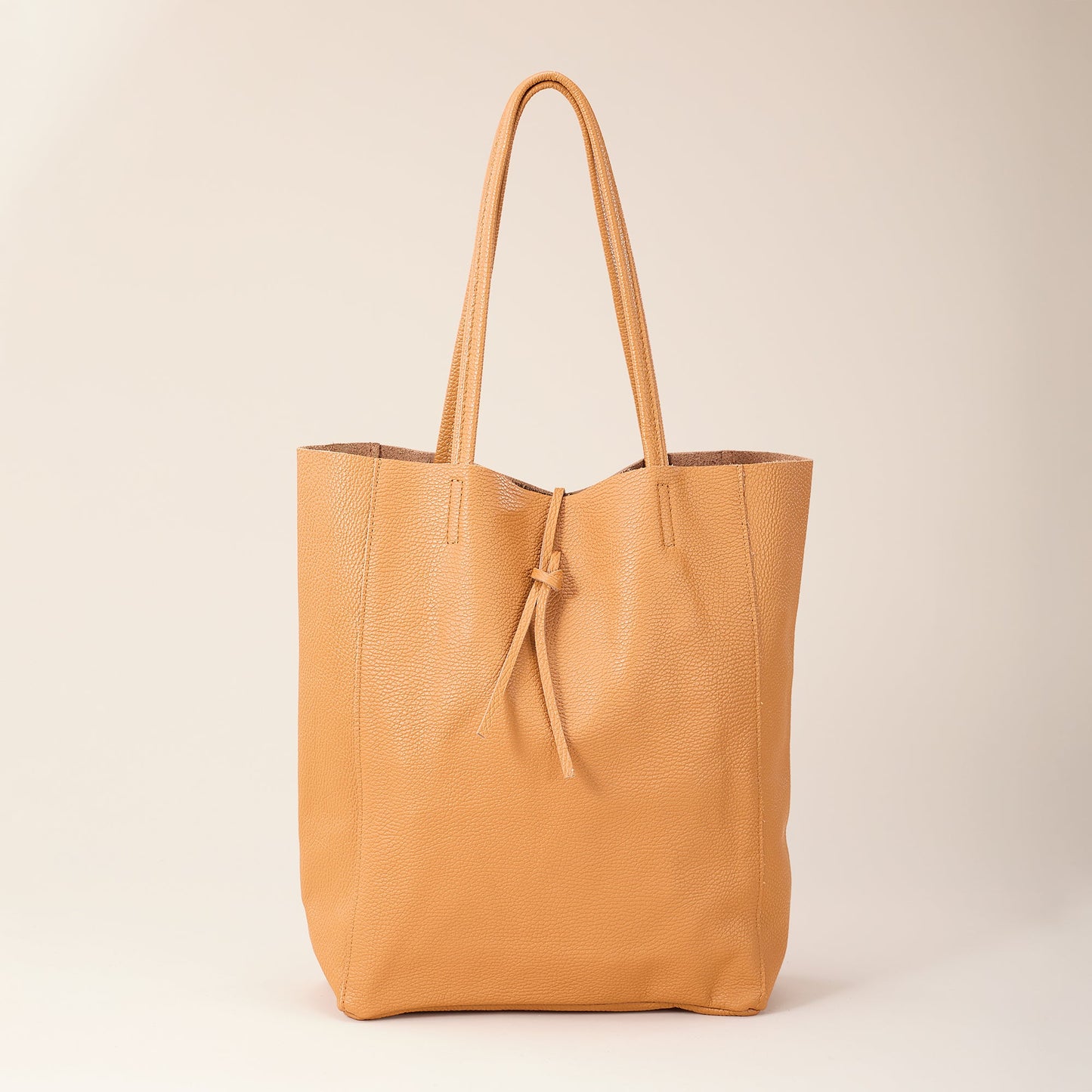 Francesca Cognac Italian Leather Tote