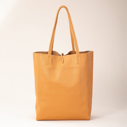 Francesca Cognac Italian Leather Tote