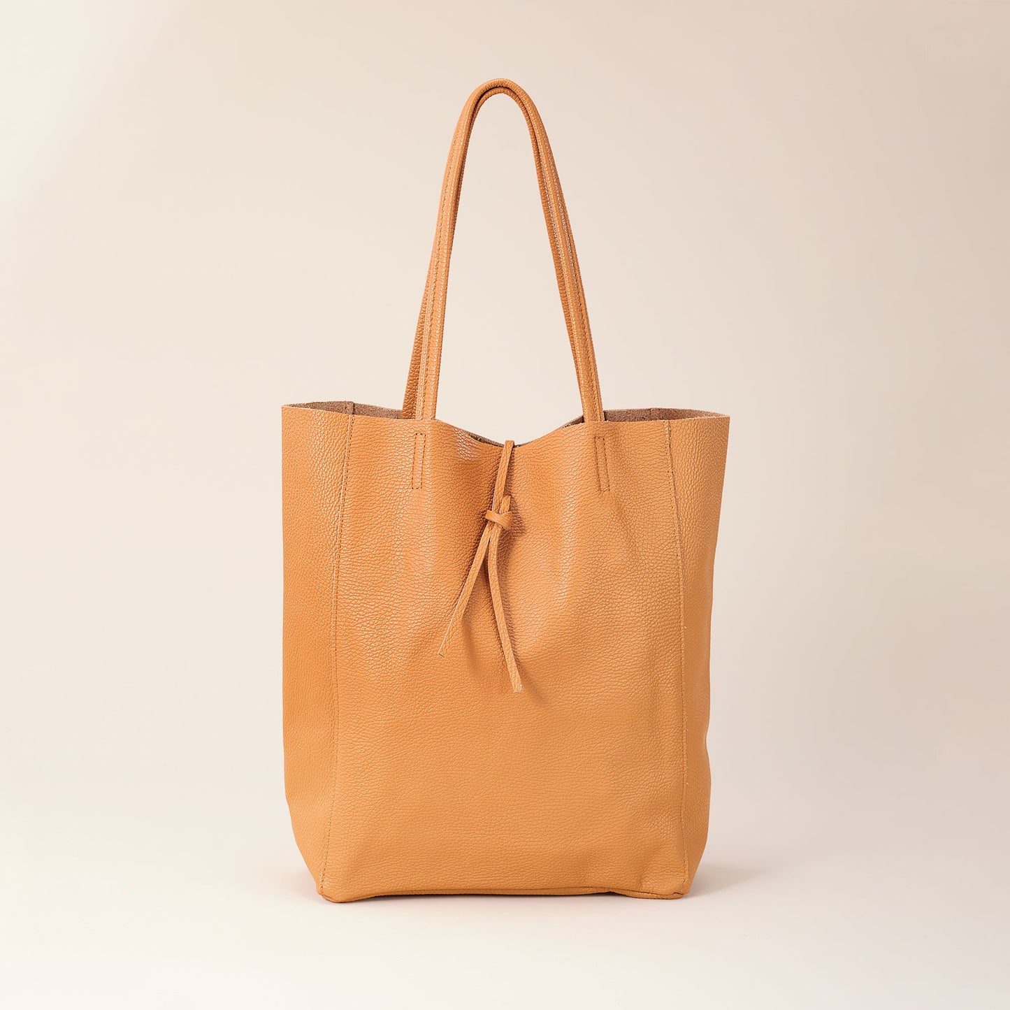 Francesca Cognac Italian Leather Tote
