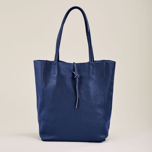 Francesca Royal Blue Italian Leather Tote